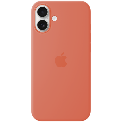 iPhone 16 Plus Silicone Case with MagSafe - Tangerine,Model A3314