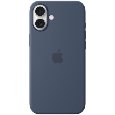 iPhone 16 Plus Silicone Case with MagSafe - Denim,Model A3314