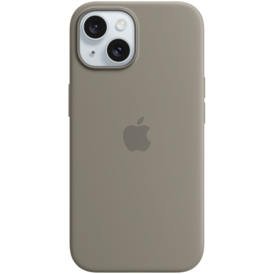 iPhone 15 Silicone Case with MagSafe - Clay,Model A3123