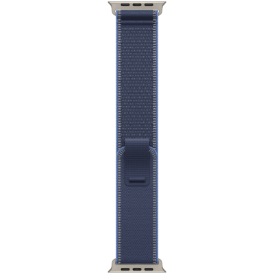 49mm Blue/Bright Blue Trail Loop - S/M - Natural Titanium Finish