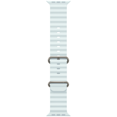 49mm Ice Blue Ocean Band - Natural Titanium Finish
