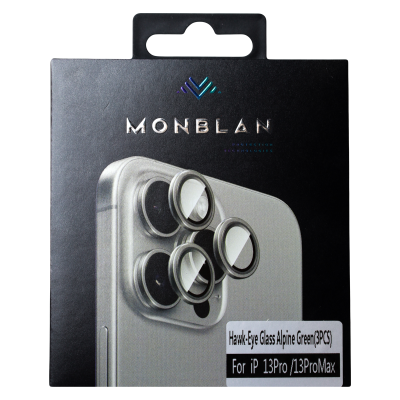 Захисне скло Monblan для камери iPhone 13Pro/13 Pro Max Metal Ring Series (Alpine Green)
