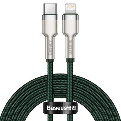 Кабель Baseus Cafule Metal Type-C to Lightning PD 20W 2m green