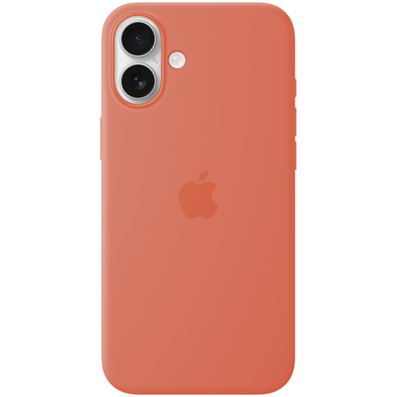 iPhone 16 Plus Silicone Case with MagSafe - Tangerine,Model A3314
