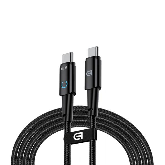Кабель ArmorStandart AT-C6 USB Type-C to USB Type-C 60W 1.2m black
