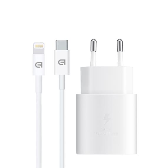 Зарядний пристрій ArmorStandart AR-TA800W UCB-C 25W white+кабель USB-C to Lighting