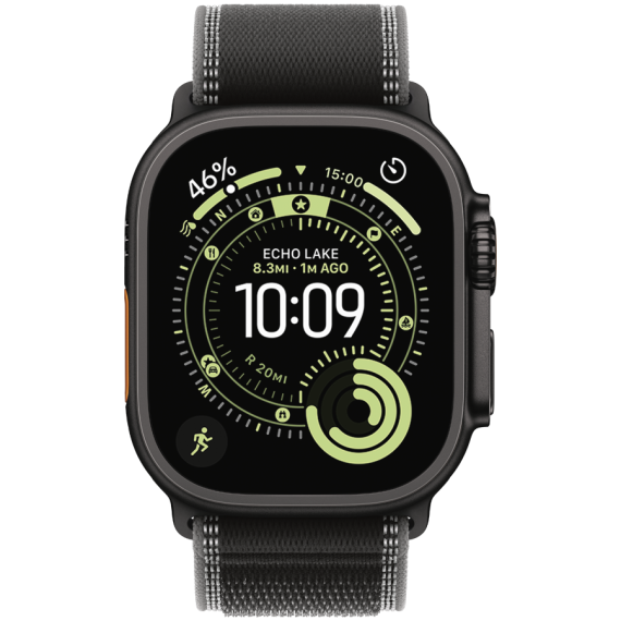 РЕМІНЕЦЬ ДЛЯ ГОДИННИКА APPLE WATCH 49 BLK/CHAR N TI TL S/M-ZML