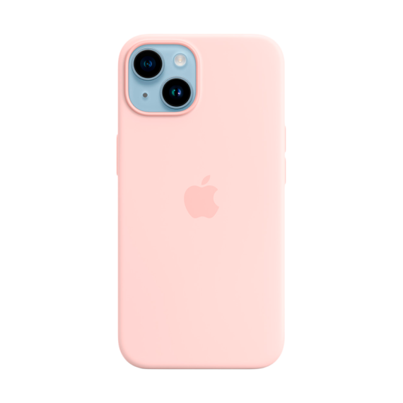 iPhone 14 Silicone Case with MagSafe - Chalk Pink,Model A2910