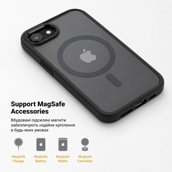 Чохол ArmorStandart Unit MagSafe iPhone 17e/16e Black