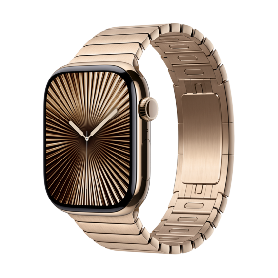 ЛАНКОВИЙ БРАСЛЕТ ДЛЯ ГОДИННИКА APPLE WATCH 46 GOLD ZML