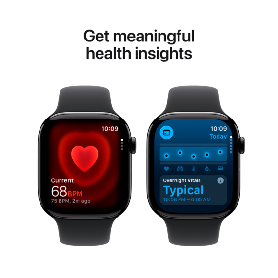 Apple Watch Series 11 GPS + Cellular 46mm Jet Black Aluminium Case with Black Sport Band - S/M,Model