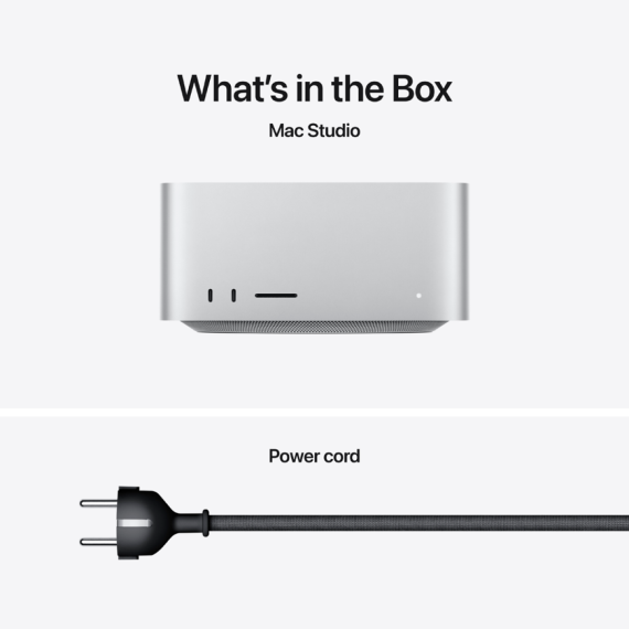 Mac Studio Silver A3389 M3 Ultra 32C CPU 80C GPU 512GB Back: 4хTB 52x USB-A HDMI 10Gb 4TB SSD