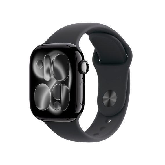 Apple Watch Series 11 GPS + Cellular 42mm Jet Black Aluminium Case with Black Sport Band - M/L,Model