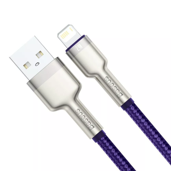 Кабель Baseus Cafule Metal USB-A  to Lightning PD 20W 1m Purple