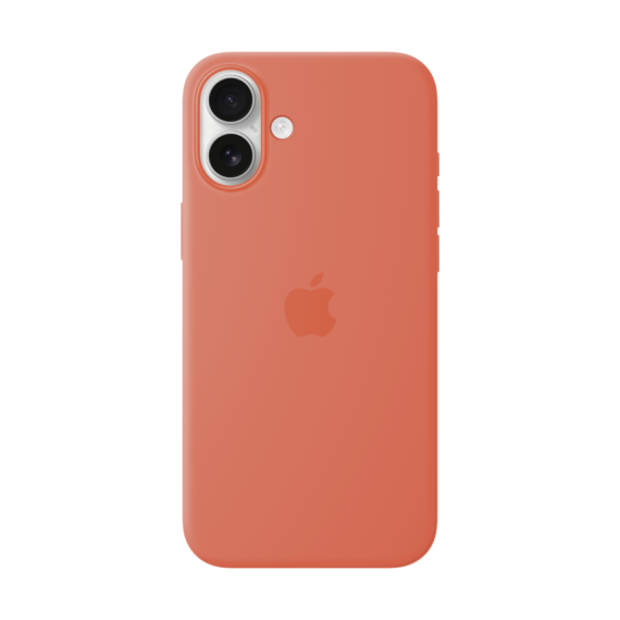 iPhone 16 Plus Silicone Case with MagSafe - Tangerine,Model A3314