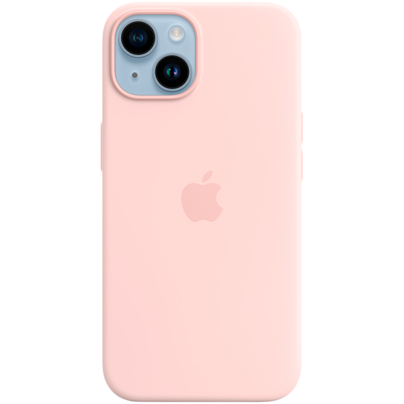 iPhone 14 Silicone Case with MagSafe - Chalk Pink,Model A2910