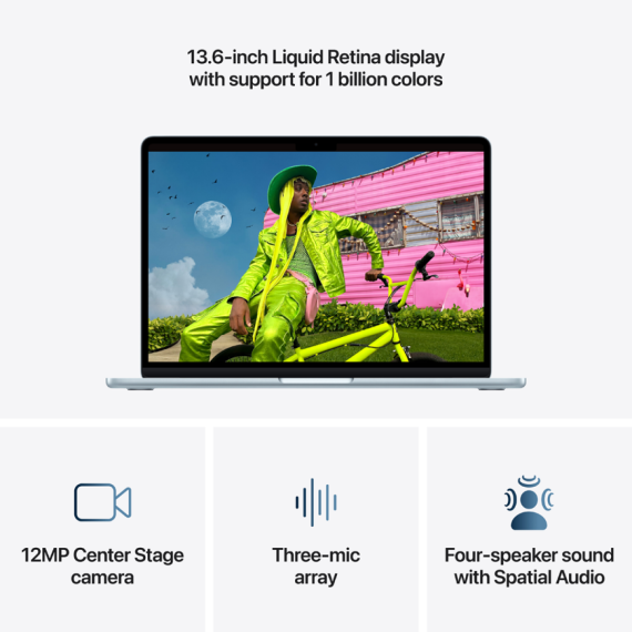 НОУТБУК MBA 13.6 SKY/8C GPU/16GB/512GB-UKR