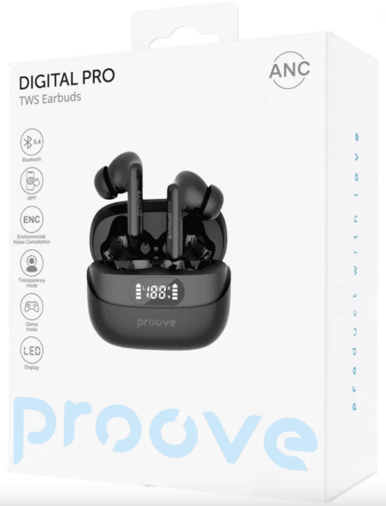 Бездротові навушники Proove Digital Pro TWS witch ANC black