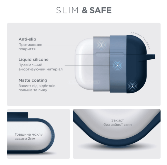 Чохол для навушників ArmorStandsrt Hang Case AirPods Pro 3 Lake Blue