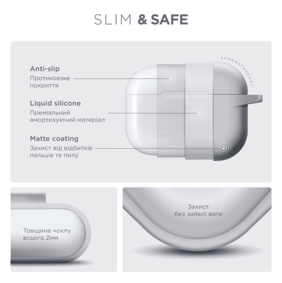 Чохол для навушників ArmorStandsrt Hang Case AirPods Pro 3 White