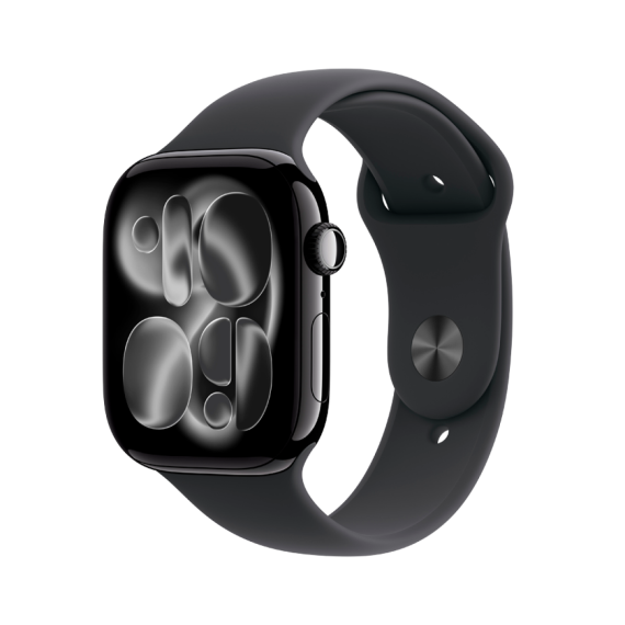 Apple Watch Series 11 GPS + Cellular 46mm Jet Black Aluminium Case with Black Sport Band - S/M,Model