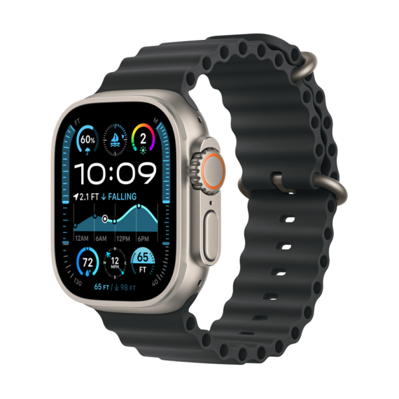 РЕМІНЕЦЬ ДЛЯ ГОДИННИКА APPLE WATCH 49 BLACK NATURAL TI OB-ZML