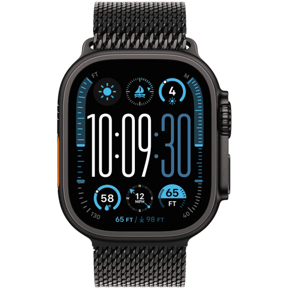 49mm Black Titanium Milanese Loop - Small