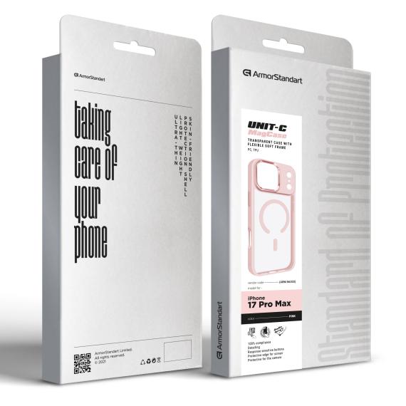 Чохол ArmorStandart Unit-C MagCase Apple iPhone 17 Pro Max Pale Pink