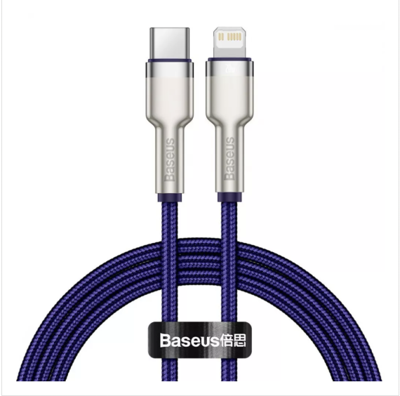 Кабель Baseus Cafule Metal Type-C to Lightning PD 20W 1m Purple