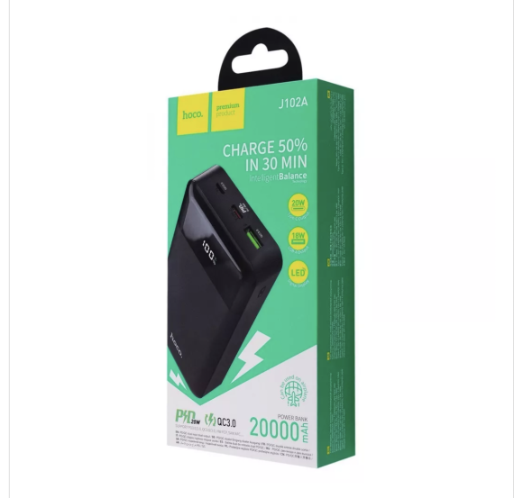 Повербанк Hoco J102A Cool figure 20W 20000mAh Black