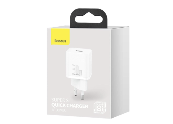 Зарядний пристрій  Baseus Super Silicone PD 30W (1Type-C) White