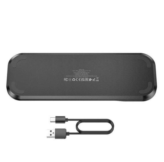 Зарядний пристрій Qi Hoco Step 3-in-1 CQ5 Black