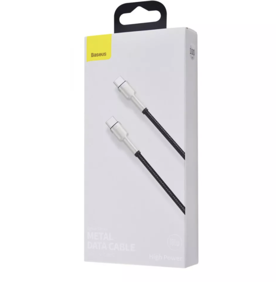 Кабель Baseus Cafule Metal Type-C to Type-C 100W 1m Black