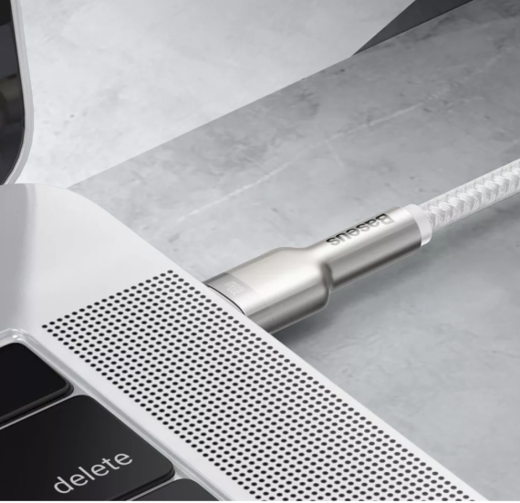 Кабель Baseus Cafule Metal Type-C to Type-C 100W 1m White