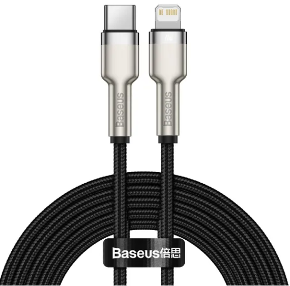 Кабель Baseus Cafule Metal Type-C to Lightning PD 20W 2m Black
