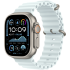 49mm Ice Blue Ocean Band - Natural Titanium Finish