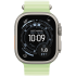 49mm Neon Green Ocean Band - Natural Titanium Finish