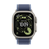 49mm Blue/Bright Blue Trail Loop - S/M - Natural Titanium Finish