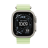 49mm Neon Green Ocean Band - Natural Titanium Finish